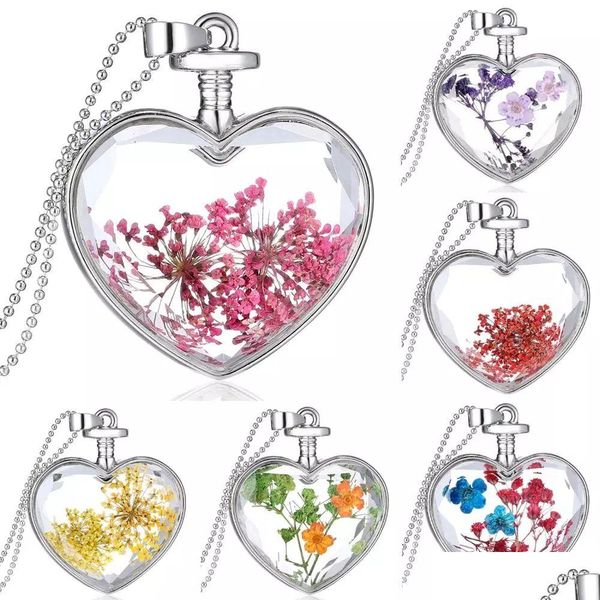 Подвесные ожерелья высококачественные сердечные стеклян