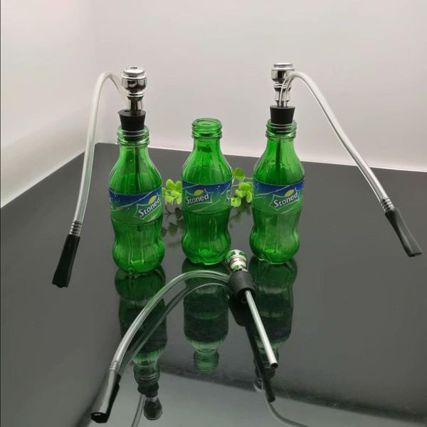 Rauchpfeifen Shisha Bong Glas Rig Öl Wasser Bongs Grüner Glasschnee blauer Wasserrauchertopf