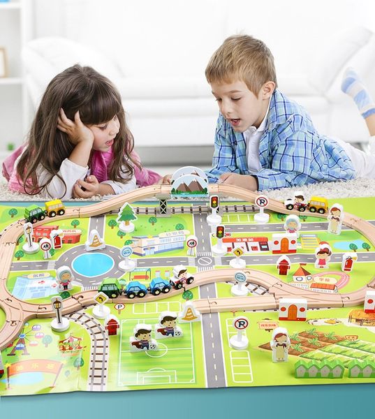 Ziegelblöcke Lepin City Train Set 80 Teile Stadttransport-Triebwagen Thomas Bahngleis Holzblock-Puzzle Spielzeug für Kinder Weihnachtsgeschenke