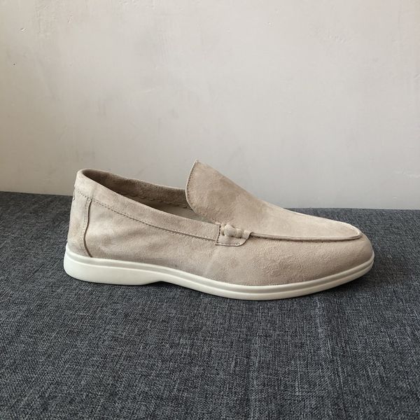 Summer Walk Mocassini scamosciati Scarpe casual slip on beige da donna Scarpe eleganti piatte da designer di lusso Uomo Donna