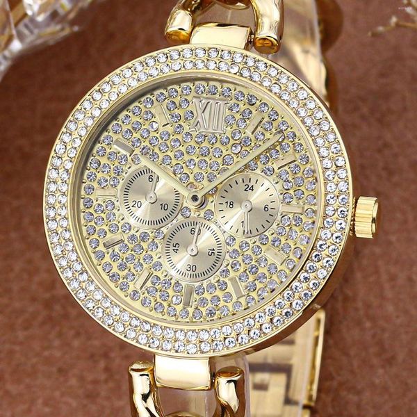Armbanduhren Missfox Modeuhren Frauen Iced Out Diamant Quarz für Damen Sparkly Armband Uhr Dro Relogio feminino