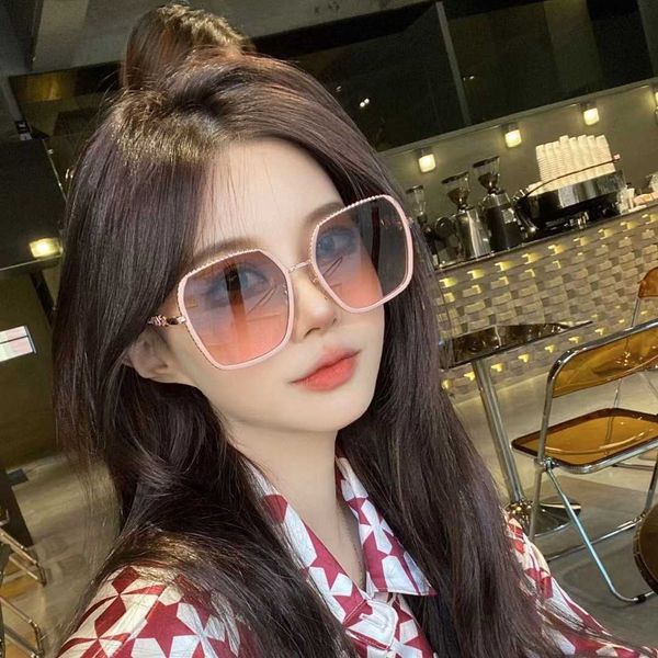 Модельер-дизайнер бренд Cool Sunglasses Luxury Super High Caffence Double C Net Red Imare Японская и Корейская литературная литературная литературная мода 5399-S с логотипом коробкой