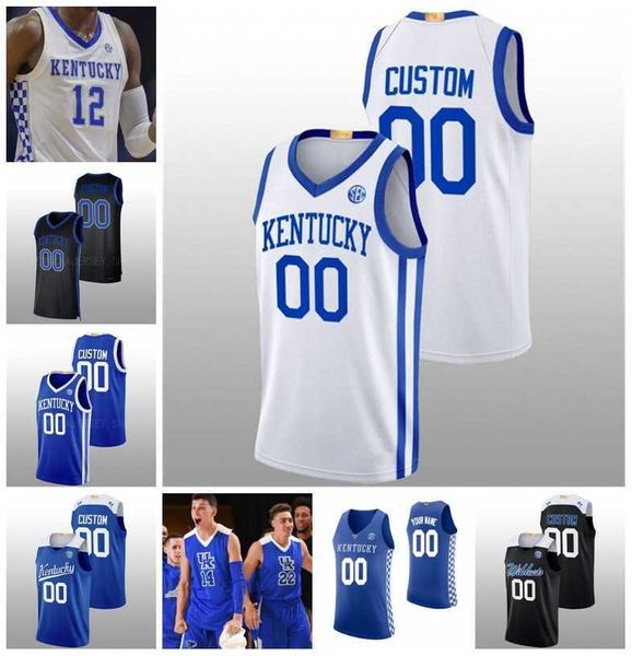 Benutzerdefinierte NCAA Kentucky Wildcats Basketball-Trikot Oscar Tshiebwe CJ Fredrick Sahvir Wheeler Daimion Collins Cason Wallace Chris Livingston Jersey St