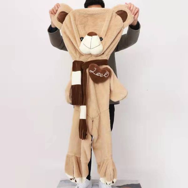 Plüschpuppen 80–200 cm Riesen-Teddyfell-Plüschtier, weiches großes Tier, Schal, Bärenpuppe, leeres Babykissen, Kinderpuppe, Kinder, Mädchen, Geschenke, 230525