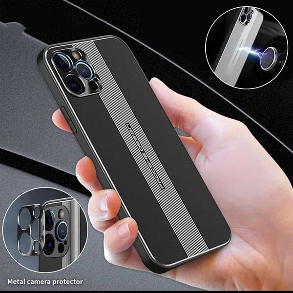 Caixa magnética de metal de alumínio de luxo para iPhone 14 Plus 13 12 11 Pro Max 13 12 Pro xs xr xsmax Ultra Slim Anti-Shock Topo traseiro