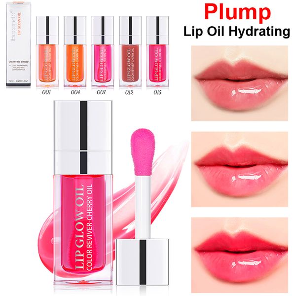 Aufpolsterndes Lippenöl, feuchtigkeitsspendender, getönter Lippenbalsam, praller Lipgloss, ibcccndc Lippenpflege, transparenter Toot, nährend, reparierend, aufhellende Lippenlinien