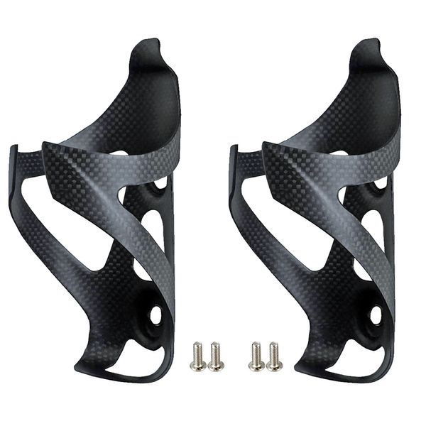 Gabbie per bottiglie d'acqua 2PCS Portaborraccia per bicicletta in fibra di carbonio completa Supporto per bici da strada MTB Attrezzatura per ciclo ultraleggero Mattelight 230525