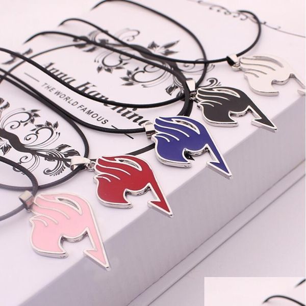 Anhänger Halsketten Fairy Tail 4 Farbe Legierung Halskette Magic Animation Peripheral Gsfn509 mit Kette Mix Order Drop Lieferung Schmuck Stift Dhovq