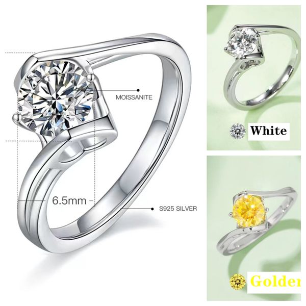 925 prata designer amor coração anel para mulheres o beijo de um anjo torcendo braços de alta qualidade casais anéis de casamento mulheres designers bague moissanite anel m05a