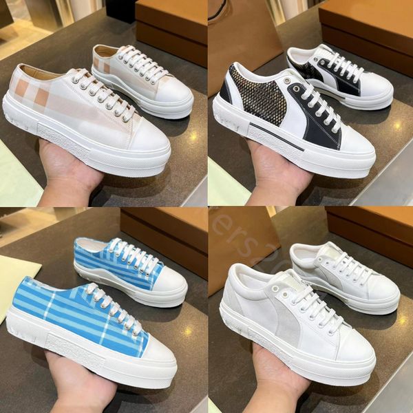 Designer-Streifen-Laufschuhe, Vintage-Druck, Karo-Sneaker, Gitter-Baumwoll-Trainer, klassischer Druck, Low-Top-Männer, Frauen, Liebhaber, Segeltuch-Turnschuhe mit Box 35–45