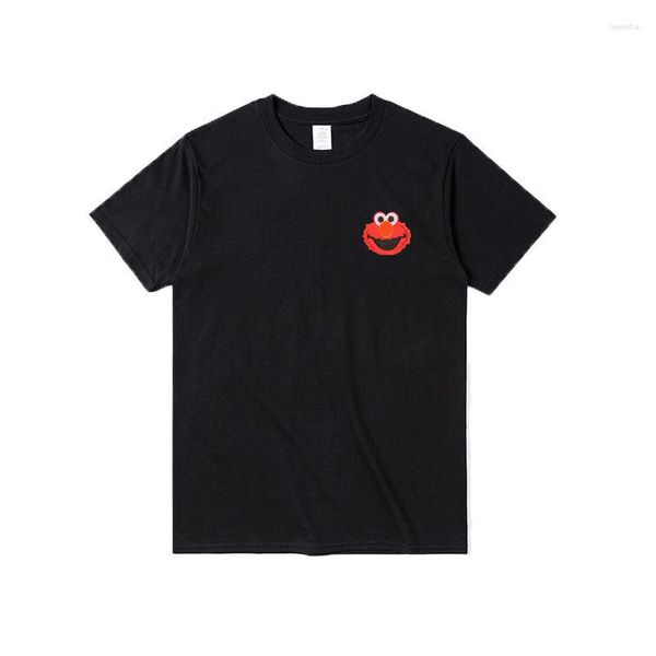 T-shirt da uomo 2023 T-shirt a maniche corte di marca di tendenza hip-hop Versione coreana maschile dei 100 amanti dello stile di Hong Kong Mezze maniche larghe