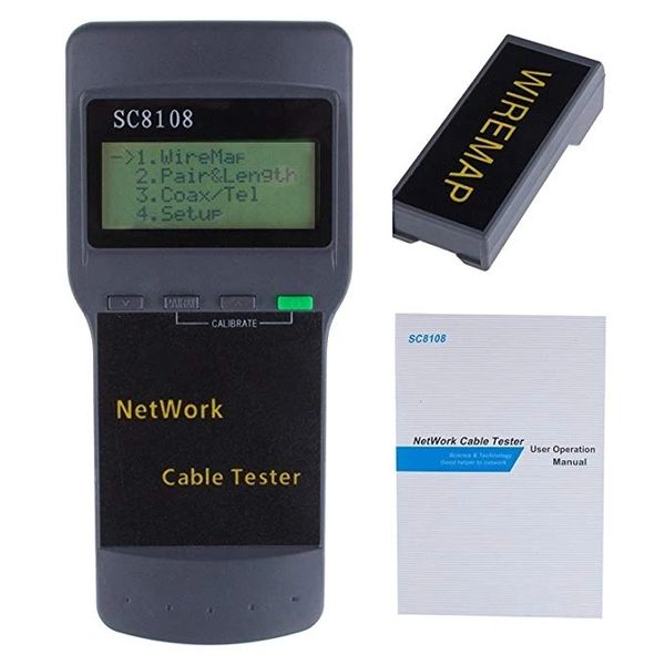 Portátil Multifuncional sem fio SC8108 LCD PC DIGITAL DATA REDETE CAT5 RJ45 LAN METRO DO METRO DO METRO TESTENTE DE TESTE