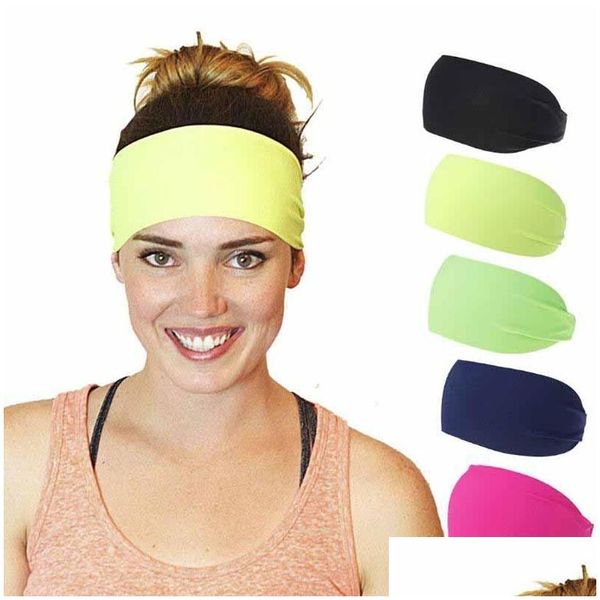 Fasce Baseball Sport Fascia Donna Uomo Softball Squadra di calcio Fasce per capelli Sudore Yoga Fitness Accessori moda Drop Delivery Dhpvr