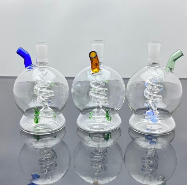 Tubi di fumo in Europa e in America Narghilè Bong Glass Rig Oil Water Bong Classic Garden Belly Pan Dragon Style Glass