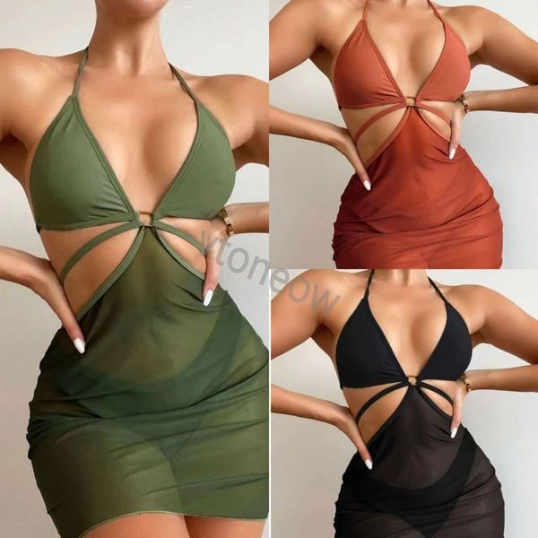 2023 Bikini da donna di alta qualità Costume da bagno Set Design Reggiseno sportivo Gilet Pantaloni Leggings Costumi da bagno Moda Tuta 3 stili chooes