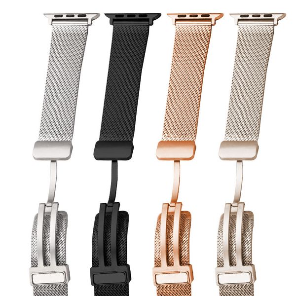 Cinturino magnetico per Apple Watch Ultra 49mm 45mm 41mm 44mm 40mm 38/42mm Bracciale in maglia di acciaio inossidabile IWatch Series 8 7 SE 6