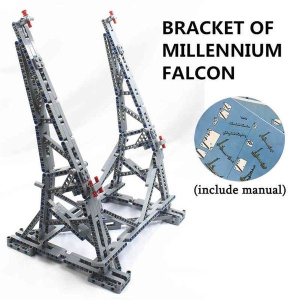 MOC VERTICAL STAND STAND PARA O MILLENNIUM Toys Falcon Compatível No 05132 e No 75192 Modelo do Colector Ultimate Q0624279H