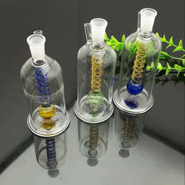 Tubi di fumo Narghilè Bong Glass Rig Oil Water Bong New Disc Wire Mini Portable Glass Water Smoke Bottle