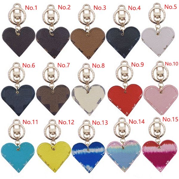 Keychains de designer de marca de luxo em cadeias -chave redondas em forma de coração, chaveiro de aço inoxidável 1688chao