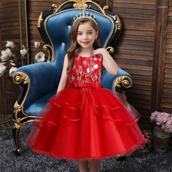 Abiti casual Abito per bambini Principessa Fiore Matrimonio Sera Ragazze 'Costumi da abito di moda soffice