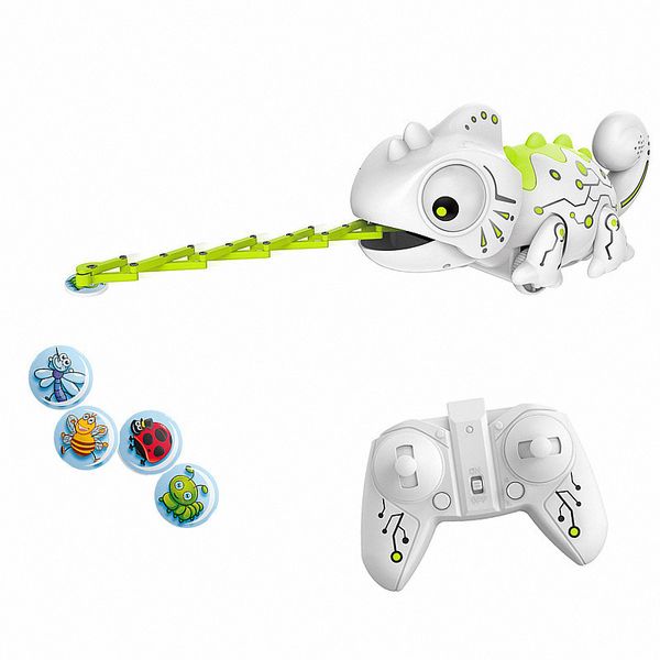 Электрический/RC Animals RC Chameleon Lizard Pet 2,4 G Интеллектуальная игрушечная робот для детей Движение подарка на день рождения смешные игрушки с дистанционным управлением