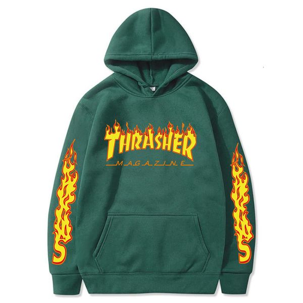 Thrasher Hoodie Mens Hoodies Feste di felpe in Europa e America Thrashs Stampa con cappuccio con cappuccio da donna da donna Coppia di street hip hop fultura top top gotc