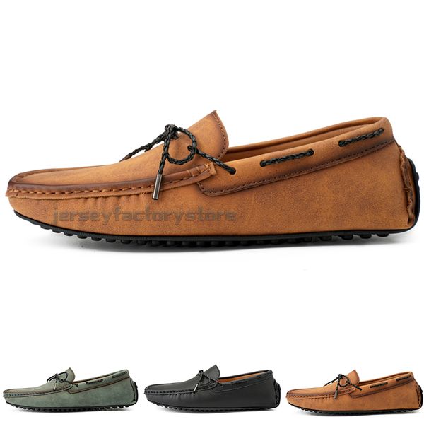 Modische Herren-Freizeitschuhe, bequem, atmungsaktiv, für den täglichen Gebrauch, Leder, Scrub Hundred, Freizeit, Schwarz, Slip-on-Mann, faule Überschuhe, Turnschuhe, Jogging-Walking-Schuh B0187