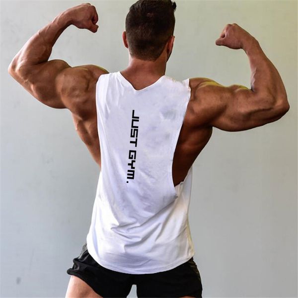 Tampas de masculino Brand Just Gym Clothing Fitness Lates Cut Off Tshirts Drop Boodes Bushouting Workout Workout Dolete sem mangas 230524