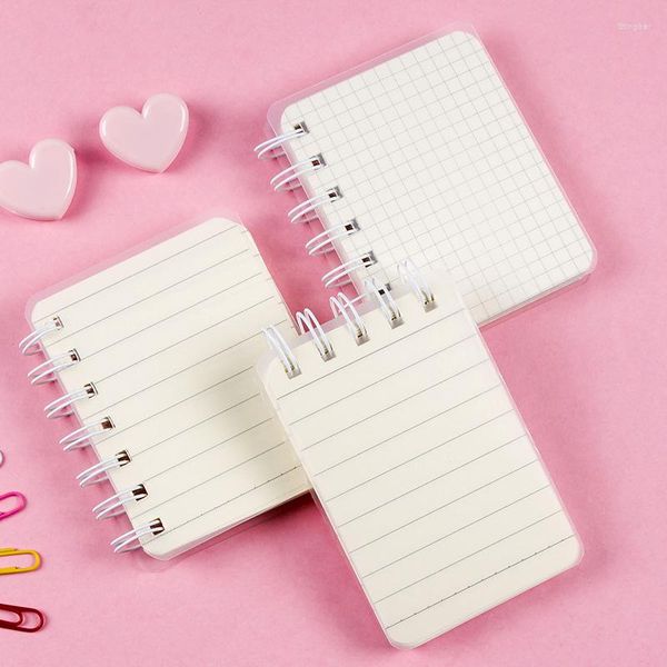 Fogli Cute Coil Notebook Grid Line Paper PP Cover Mini Pocket Notebooks Diario portatile Kawaii Notepad School Office Supplies