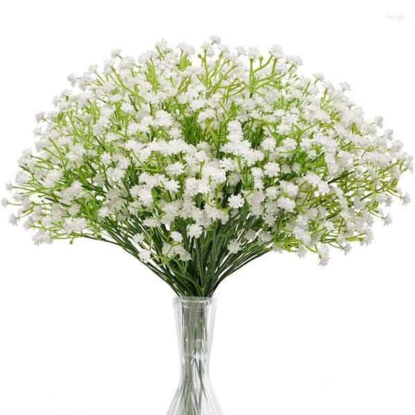 Декоративные цветы 5 шт/лот белые детские ветви искусственные цветочные букет Gypsophila Diy для свадебных украшений домашний декор фальшивый