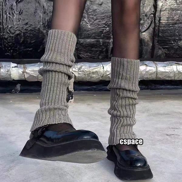 Frauen Socken Lolita Knie Strümpfe Warme Boot Fuß Abdeckung Stricken Solide Lange Socke Weibliche Gothic Hip Hop Cosplay Zubehör A71