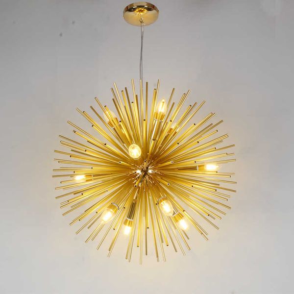 Pendelleuchten Nordic Moderne Kreative Personalisierte Kronleuchter Goldene Einfache Restaurant Schlafzimmer Löwenzahn Ball Lampe G230524