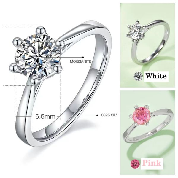 Designer anel de diamante anel de moissanite anéis de luxo jóias de prata noivado casamento cruz anéis para amantes presente braço reto coroa moissanite feminino 5a m22a