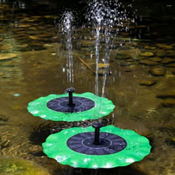 Gartendekorationen Solar Brunnen Lotus Blattform schnell Start-up ABS Automatische Pumpe Dekor im Freien Wasserhof