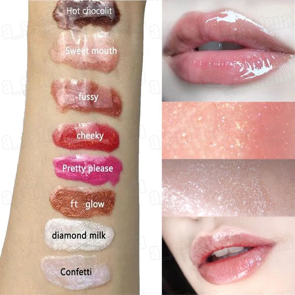 Batom de maquiagem labial 16 cores de cereja brilhante vitamina transparente/brilho/diamante Lip Lip Glaze Lip Lip Gloss Glow Fussy 9ml