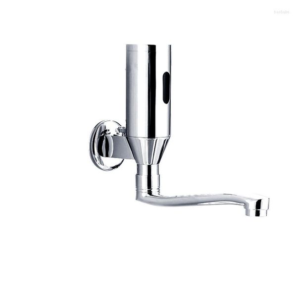 Badezimmer-Waschtischarmaturen Wandmontierter Messing-Drehinduktionssensor-Wasserhahn Infrarot-Smart-Handwascher Automatischer Wasserhahn J20020