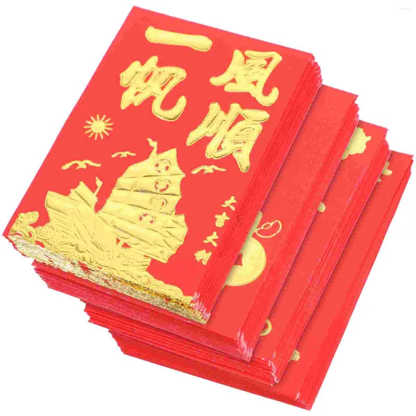 Hediye Sargısı 160 PCS Yıl Kırmızı Zarf Noel Dekor Çin Zarfları Tören Paketi Düğün Favors Cep R paketleri