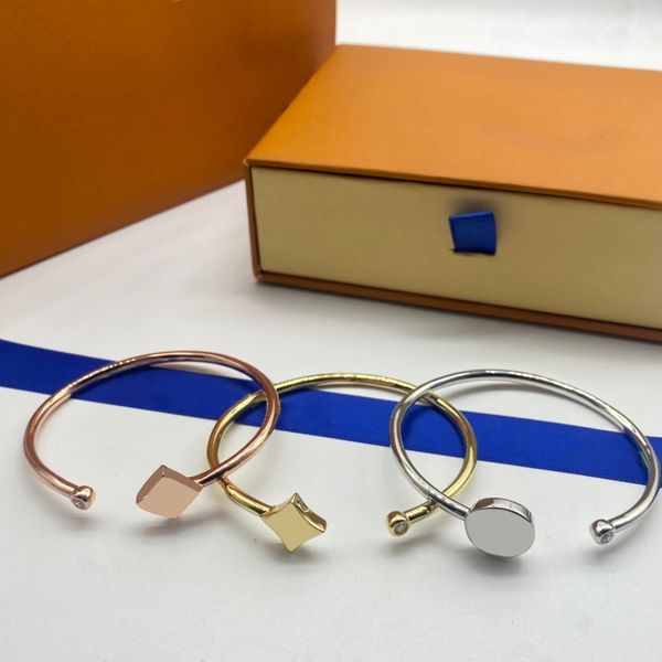 Pulseiras de luxo letra l pulseira de concha de família para senhoras simples abelhas dobráveis ​​pulseiras de pulseira jóias de designer de pulseiras