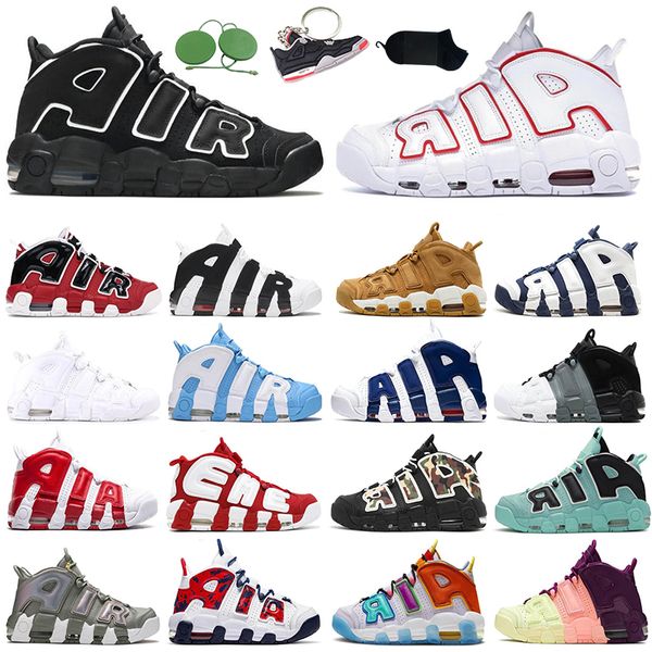 Sapatos de grife Moda Uptempos Pippen Mens Mulheres Basquete Sapatos Atlanta Paz Amor Ginásio Vermelho Branco Aqua Gum Island Verde Mens Treinadores Designer Esportes Sapatilhas