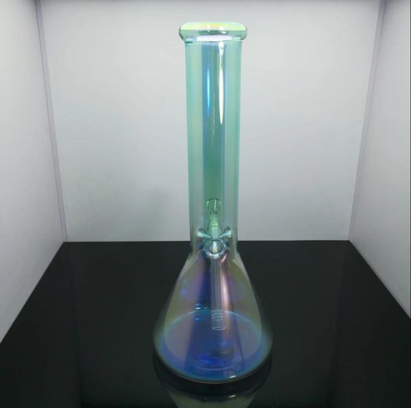 Europa y América Pipas de humo Hookah Bong Glass Rig Oil Water Bongs Juego de cigarrillos de vidrio galvanizado clásico bongs con una altura de 35 cm