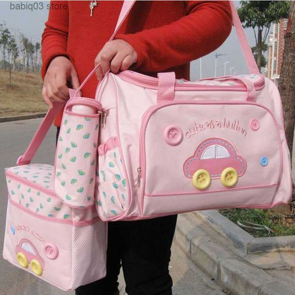 Borse per pannolini Baby Maternity Bolsa MaternidadeBorse per pannolini 3 pezzi / set Pacchetto pannolini Cambio pannolino con borsa capiente Tote fasciatoio T0038 T230525