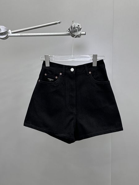 Дизайнерская одежда Женские винтажные широкие джинсовые шорты с вышивкой Женская одежда высокого качества