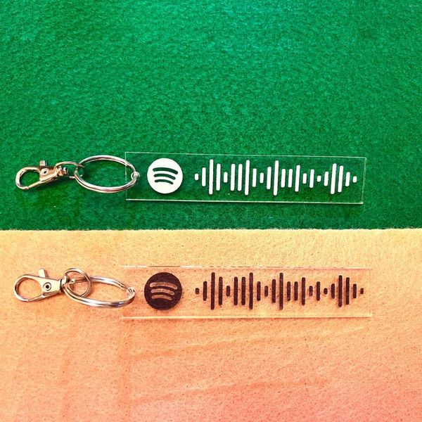 Keychains Código de música personalizado Digitalização de personalidade criativa Presente de homens e mulheres Pingente de bolsa de chaveiro
