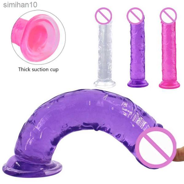 Dildos/Dongs Realistischer Dildo mit Saugnapf Riesige Gelee-Dildos Sexspielzeug für Frauen Männer Fake Dick Big Penis Anal Butt Plug Erotik Sex Shop L230518