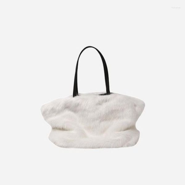 Bolsas de noite Lady Girl Girl Faux Faux Fur Bolsa Bolsa de ombro Tote Moda Mulheres Grama Longa Com Grande Capacidade