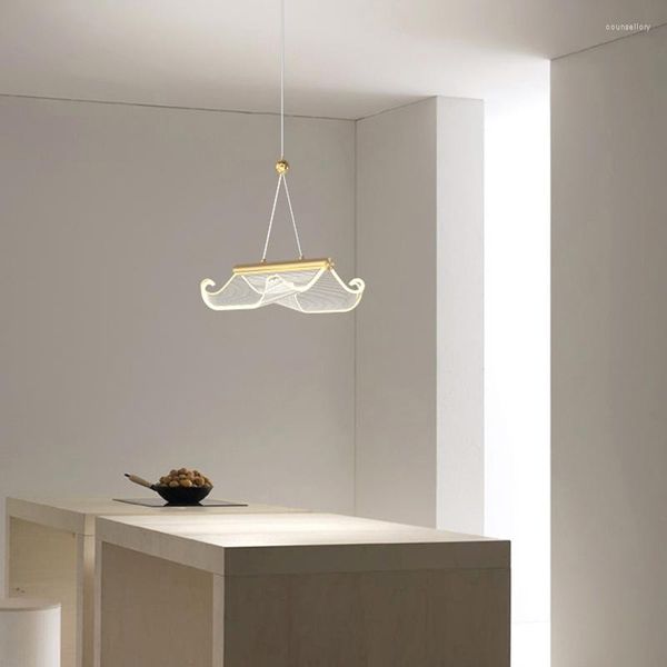 Lâmpadas pendentes de lustres de plástico modernos Sala de estar exclusiva de design criativo de acrílico corredor lamparas acessórios domésticos