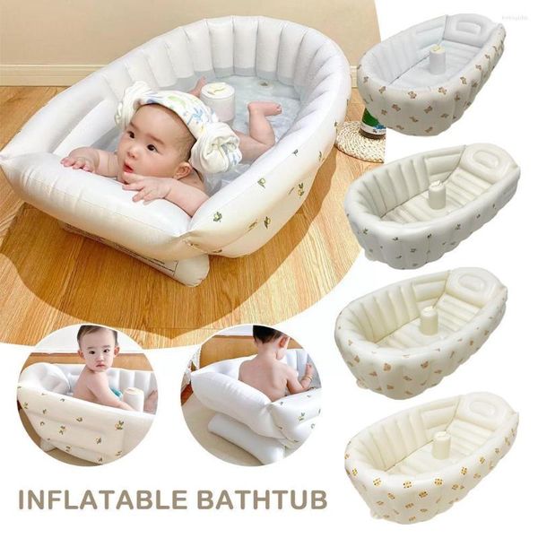 Conjunto de acessórios de banho Baby PVC PVC Inflável Bathtub Cadeira ao ar livre piscina de verão multifuncional banheira dobrável Tuba infantil st q6s4