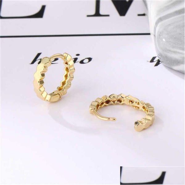 Manguito de orelha anel pequeno redondo de 18k Brincos de ouro de ouro GSFE074 Presente de moda FIL FIL