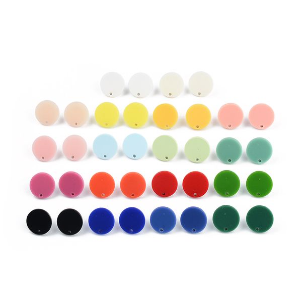 20pcs/lote 925 Mini brincos de agulha de prata redonda redonda de acrílico colorido helix cartilagem trago lóbulo piercing jóias por atacado