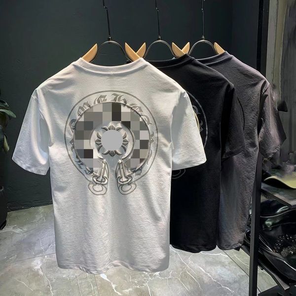 Yaz Haçları T-Shirts Erkek Tişört Tasarımcı Erkekler Kadınları ile Krom Thirts Gevşek Kalp Ch Pint Baskı Kısa Kol Günlük Chromees Man Tee Giyim AJ1